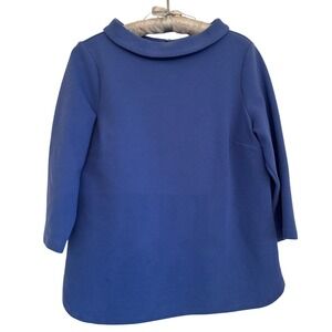 Talbots Portrait Collar Top Womens Sz M Petite 3/4 Sleeve Career Capsule Preppy